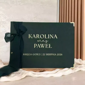 Zielona księga gości płócienna personalizowana, P5